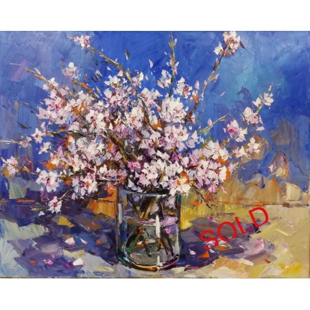 ALMOND BLOSSOMS FROM THE PELLI GARDEN.2. 25F(81 X 65 CM).