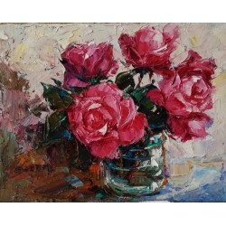 “ONLY FOUR ROSES” (flores rosas) 35 x 27 cm / 13,78 x 10,63 inches