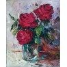 “CARMIN ROSES” Rosas carmin 33 x 41 cm/ 12,992 x 16,142 inches